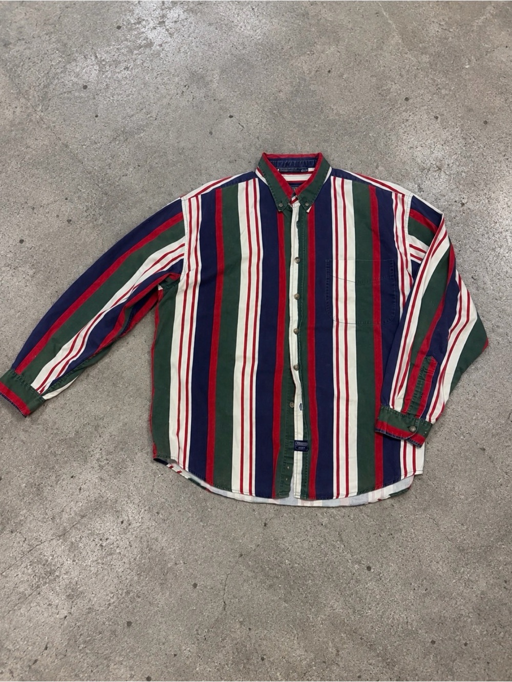 Vintage 90s Coliseum Striped Western Cowboy Button Down Shirt Size XL